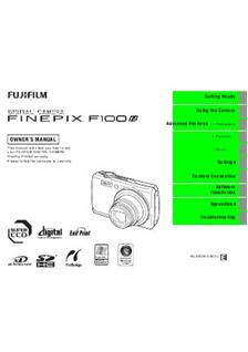 Fujifilm FinePix F100 fd manual. Camera Instructions.